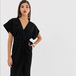 ASOS DESIGN wrap midi dress